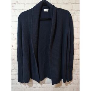 Tse Womens Cashmere Knit Long Sleeve Open Front Cardigan Sweater Blue Size M